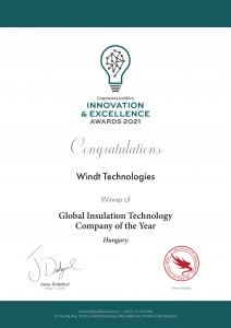 12 Windt Technologies Award Certificate